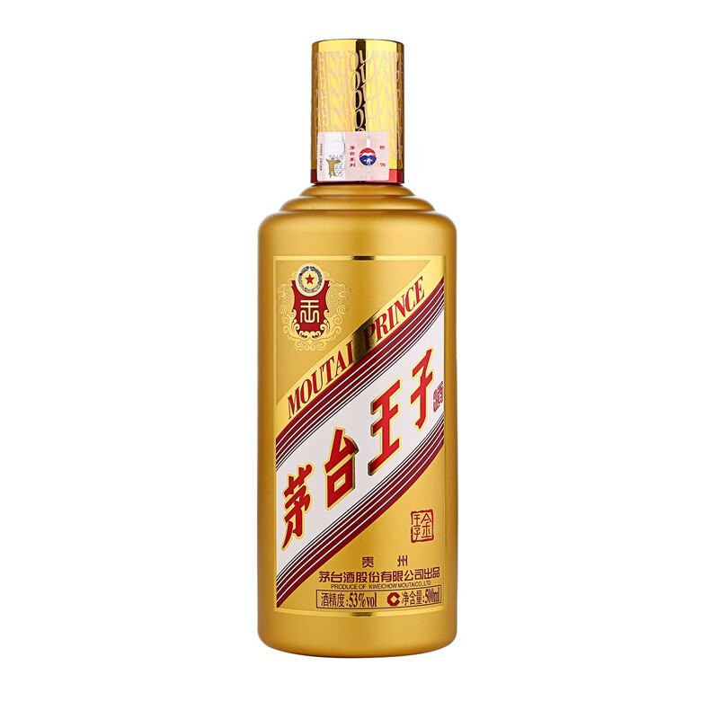 茅台（MOUTAI）王子酒 金王子 酱香型白酒 53度 500ml*1 单瓶装