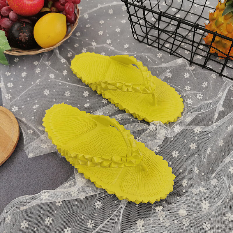 越南榴莲拖鞋 潮搭男鞋女沙滩鞋亲子百搭外穿网红榴莲人字拖 04b088人