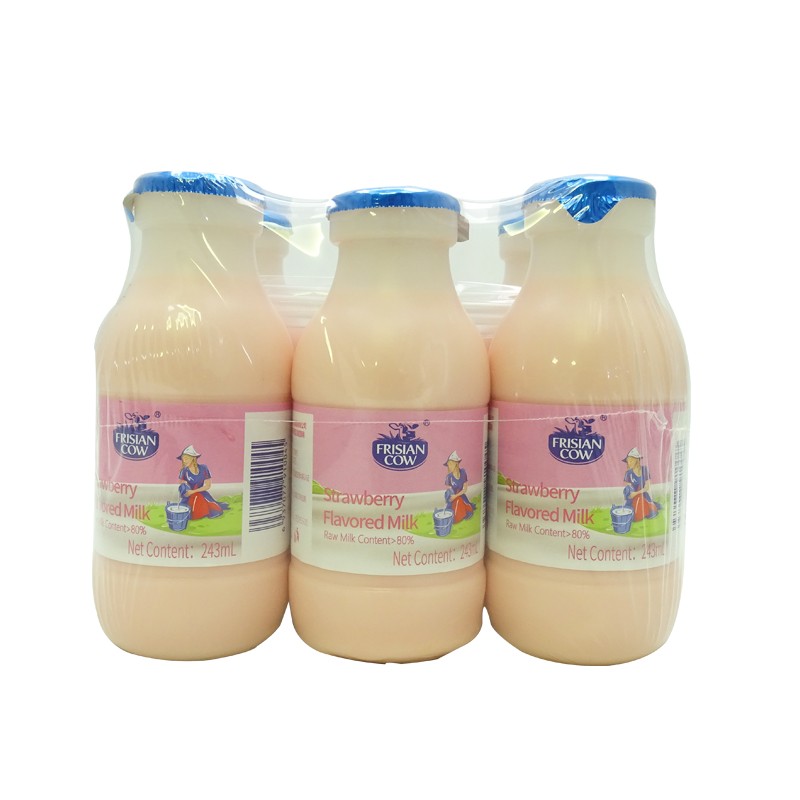 子母奶弗里生乳牛243ml×6瓶牛奶营养饮料乳制品早餐 草莓味