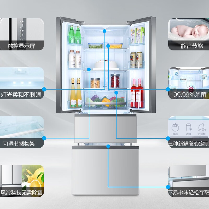 统帅海尔出品335升法式多门冰箱请问冰箱两边会不会很烫？