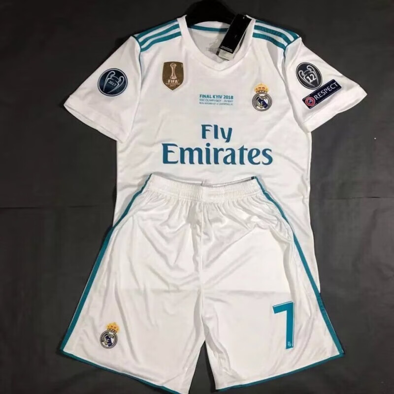 球衣主场足球服皇马7号罗纳尔多球衣罗倒挂金钩 主场套装欧冠7号c罗 s