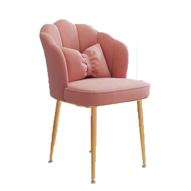 【工来工往】椅子梳妆凳花瓣椅莲花椅北欧椅子化妆椅靠背公主家用宿舍卧室女生ins梳妆椅网红 粉色花瓣椅