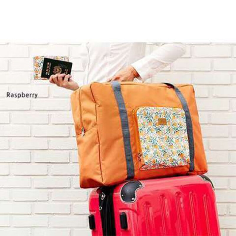 q【可套拉杆箱】行李袋旅行收纳包旅游衣物手提袋大容量折叠旅行包哈璐亚 花色-橙色