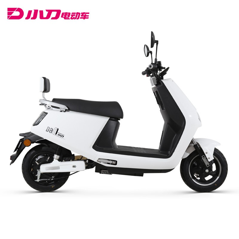 小刀电动车电瓶车成人男女代步车电动轻便摩托车 派克珍珠白