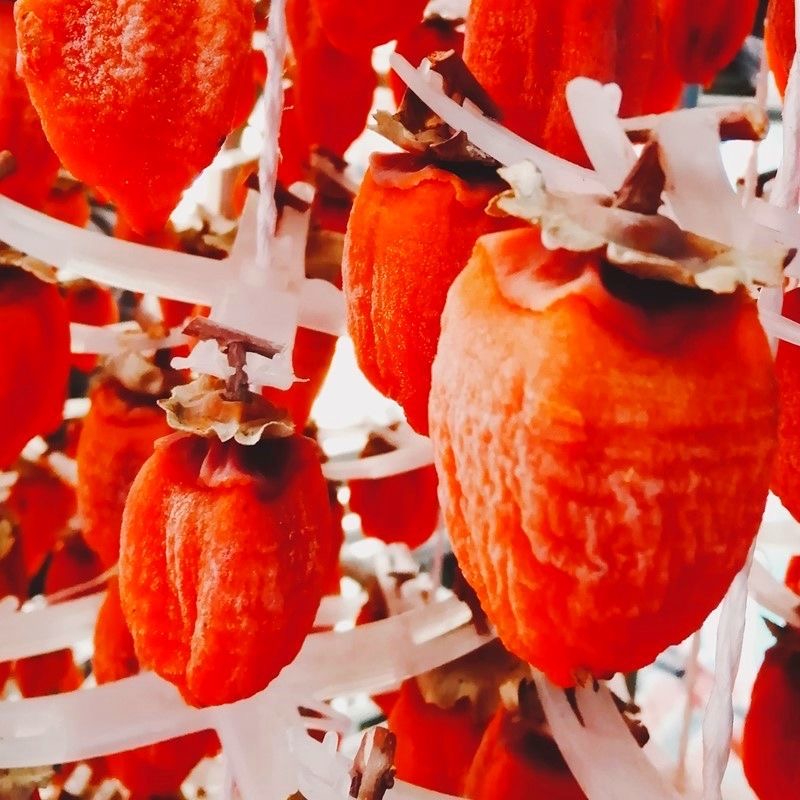 金百粟陕西富平柿饼子 自然霜降流心柿饼吊柿饼时令生鲜水果独立包装礼 2斤中果【年货礼盒】净重1.6冷冻