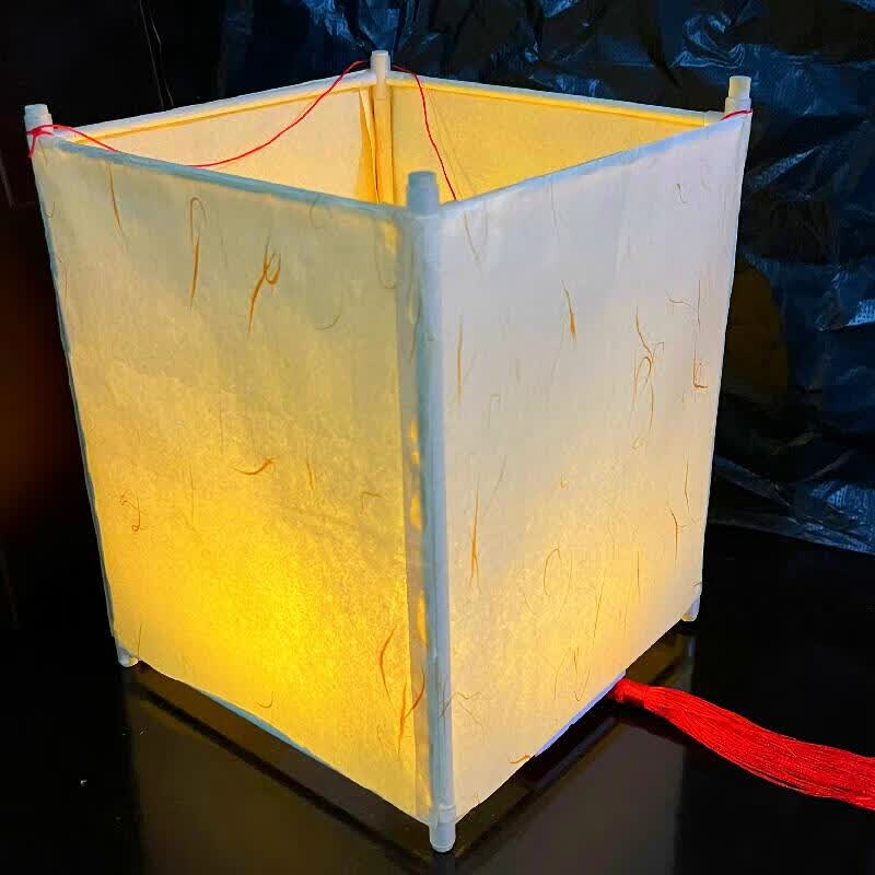 涵酷儿童创意手绘空白灯笼diy材料 手工自制传统宫灯手提发光古风花灯