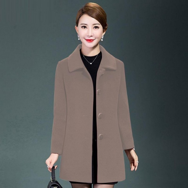 【早春中老年女装】2022新款妈妈毛呢外套春秋女装~岁中老年女士上衣