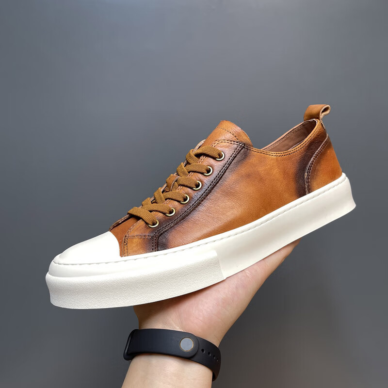 mk belle意大利轻奢侈新品夏季薄款透气男鞋2024新款百搭软底真皮复古