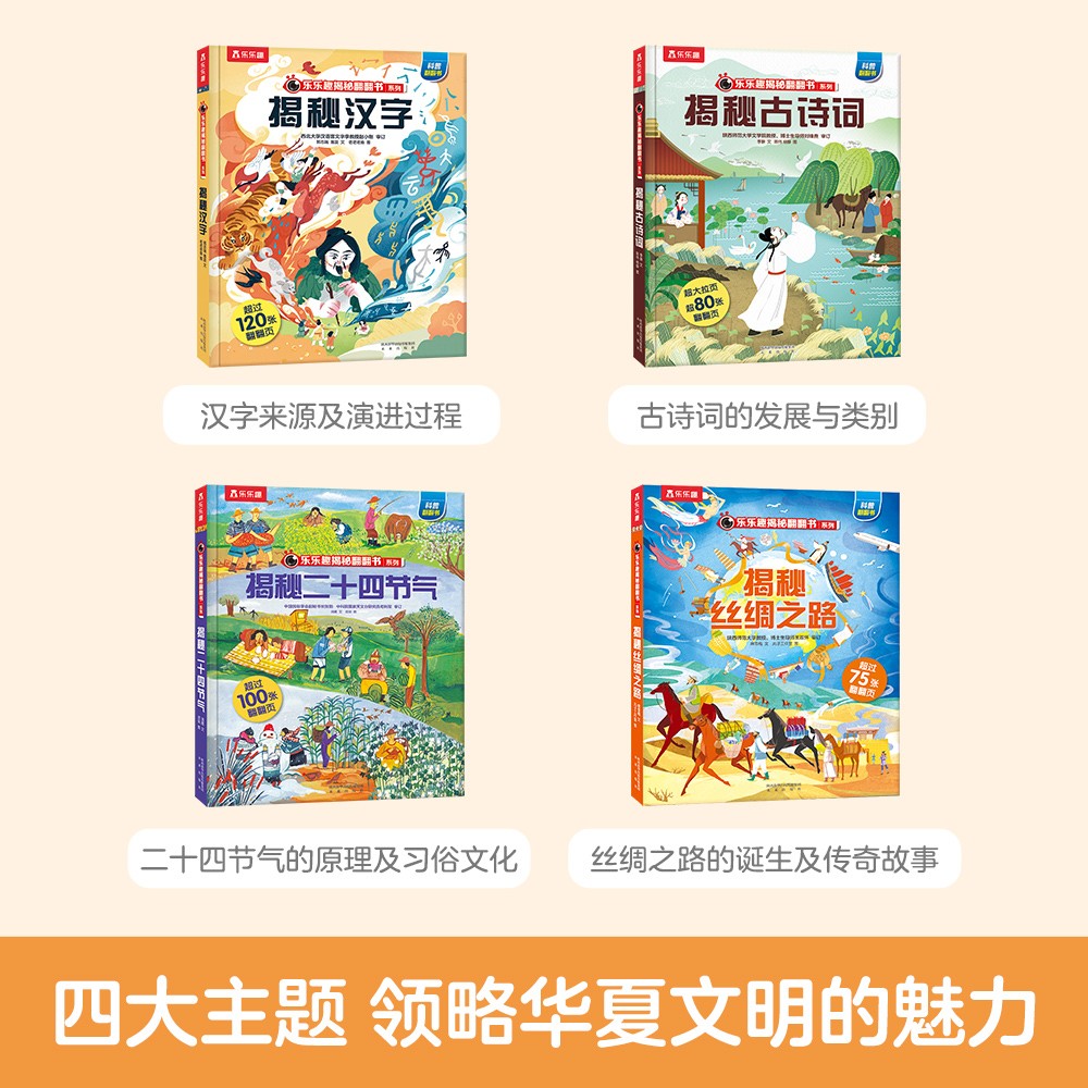 乐乐趣翻翻书揭秘华夏系列（全16册）揭秘四大名著+故宫+文化符号+汉字古诗词 好玩又好学详情图