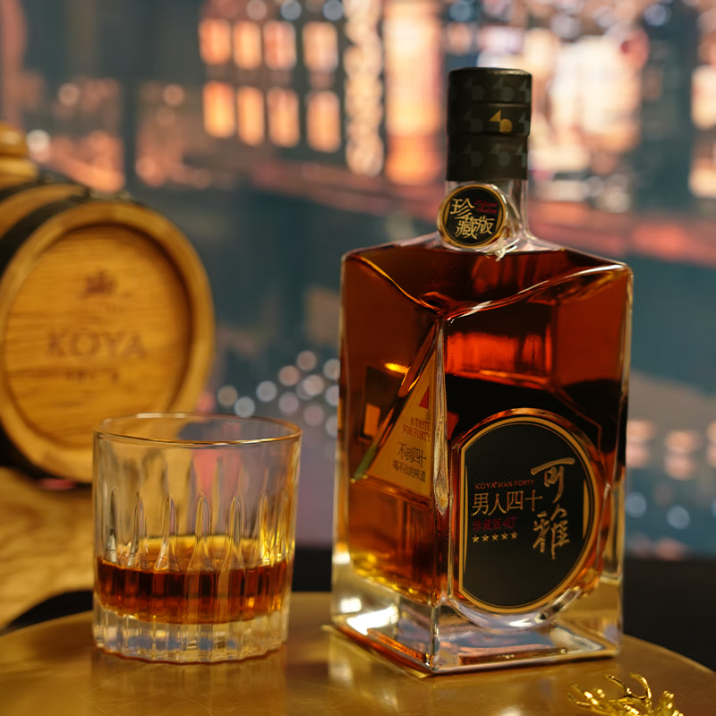 张裕可雅珍藏版男人四十 700ml单支礼盒装 40度 洋酒 葡萄蒸馏酒 700mL 1瓶