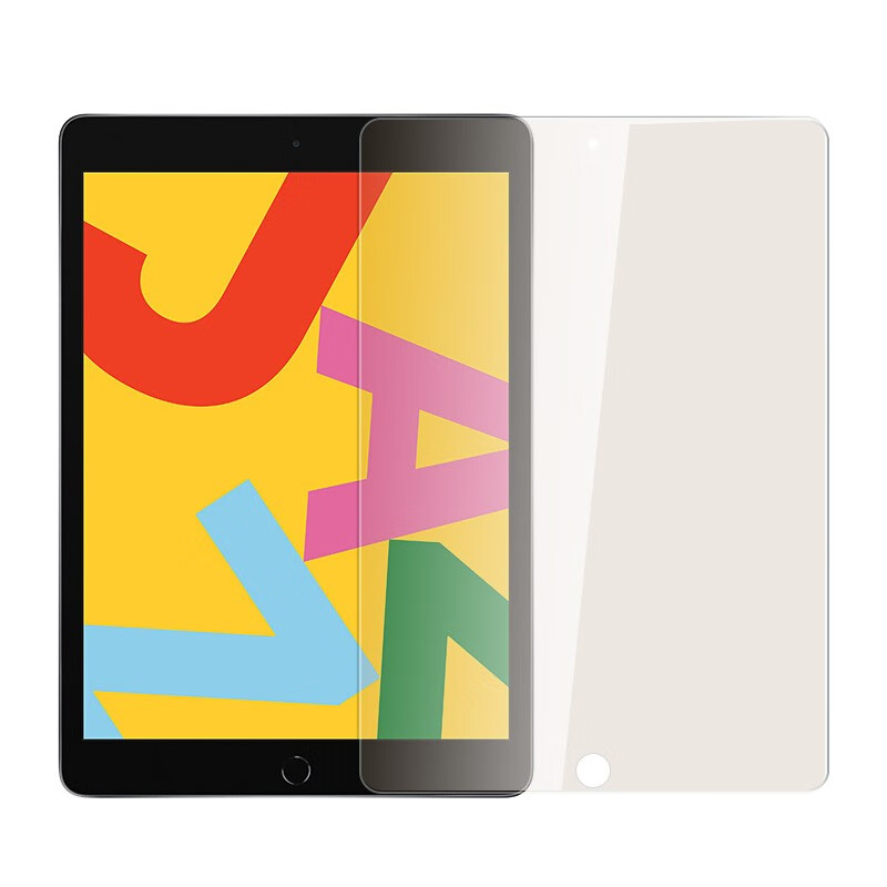 0度 适用苹果iPad Pro钢化膜2026/25/24款Air5/6保护膜 iPad mini6高清抗蓝光护眼膜防刮耐磨平板贴膜 19-21款iPad-透明色 10.2英寸