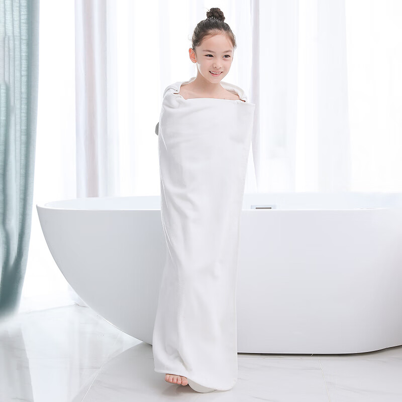 哈乐甜心儿童浴巾斗篷带帽全纯棉吸水速干不掉毛浴袍婴儿洗澡裹巾宝宝包巾抱被男女孩家用大毛巾游泳可穿浴披 仓鼠 90*120cm-建议130身高以下