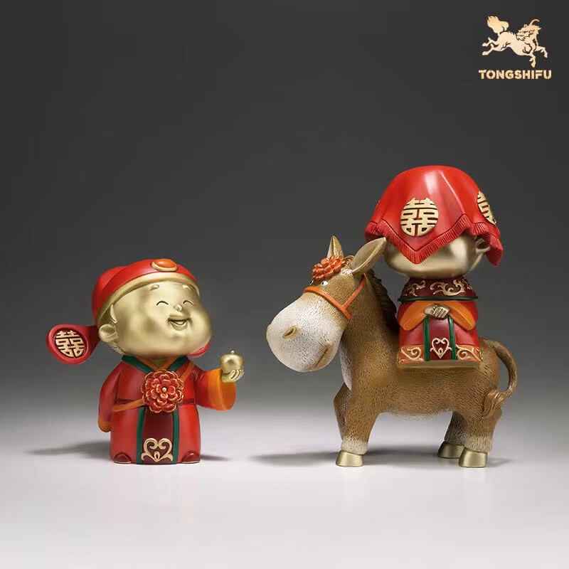 銅師傅銅擺件《情投意合》 工藝品 家居飾品 結(jié)婚禮物禮品擺件 現(xiàn)貨秒發(fā)