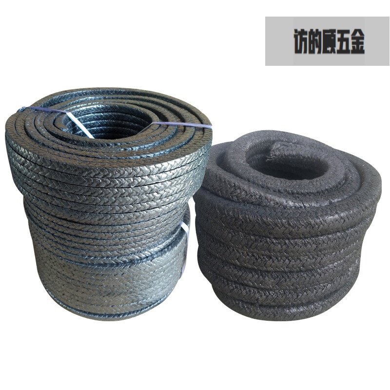 油浸石棉盘根耐高温石棉石墨盘根绳水泵填料密封橡胶四氟石棉盘根