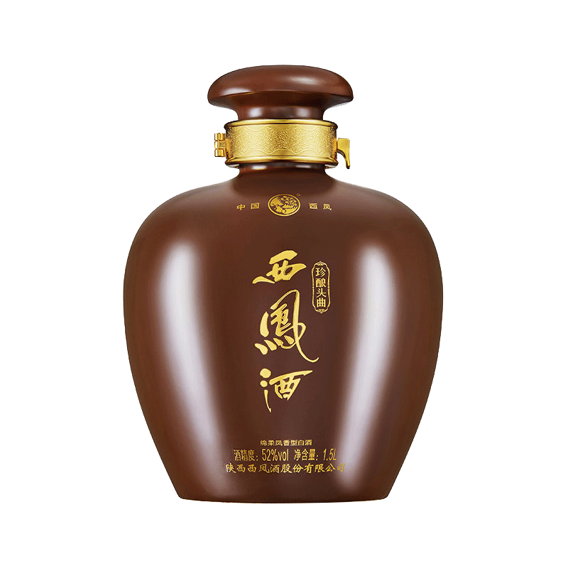 西凤酒 珍酿头曲 52度 1.5l装 坛装 凤香型白酒 408元