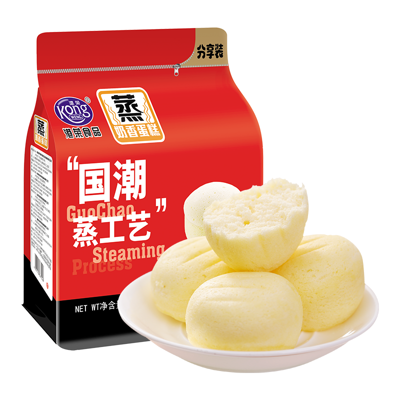京东特价版：港荣 蒸蛋糕 奶香味 325g