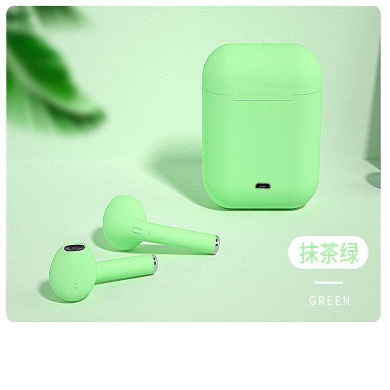 爱福克斯（iPhox）无线蓝牙耳机迷你隐形车载运动入耳式双耳 适用于安卓苹果华为荣耀小米oppo手机 抹茶绿
