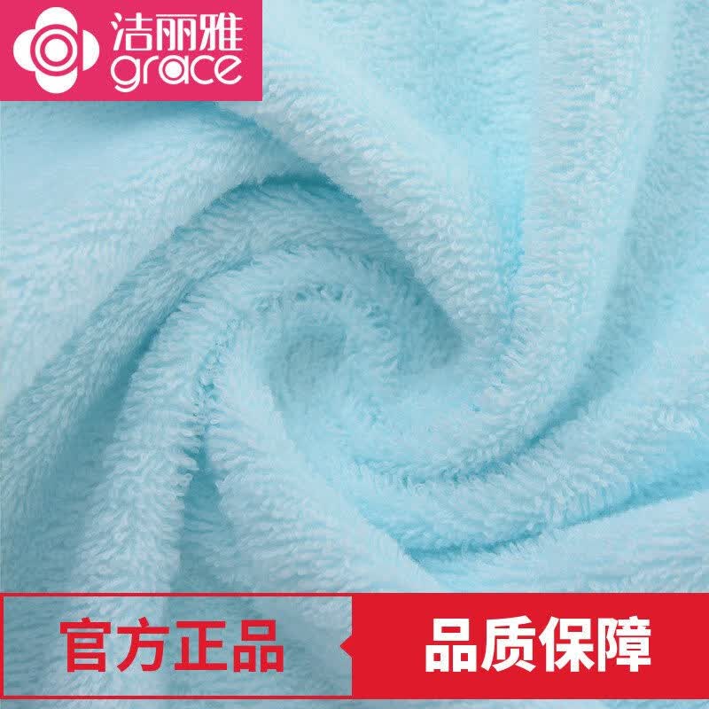 洁丽雅【三条装】纯全棉毛巾柔软洗脸加厚吸水擦脸成人男女洗澡不掉毛面 w6734【红+蓝+红】 3条