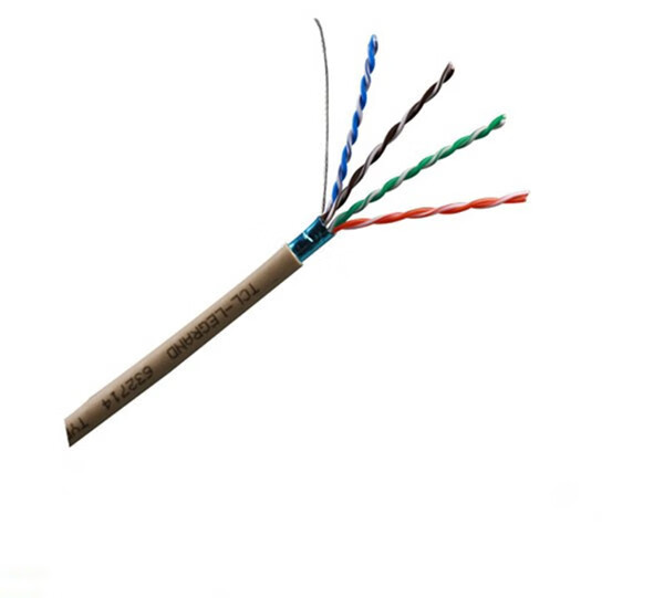 原装tcl罗格朗超五类屏蔽网线双绞线632713浅咖啡色305米宽带