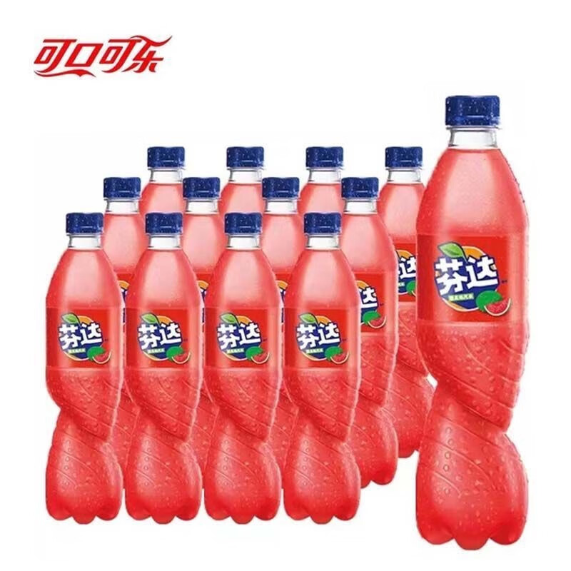 可口可乐(coca-cola)芬达 fenda 西瓜味碳酸饮料 500ml*12瓶整箱装