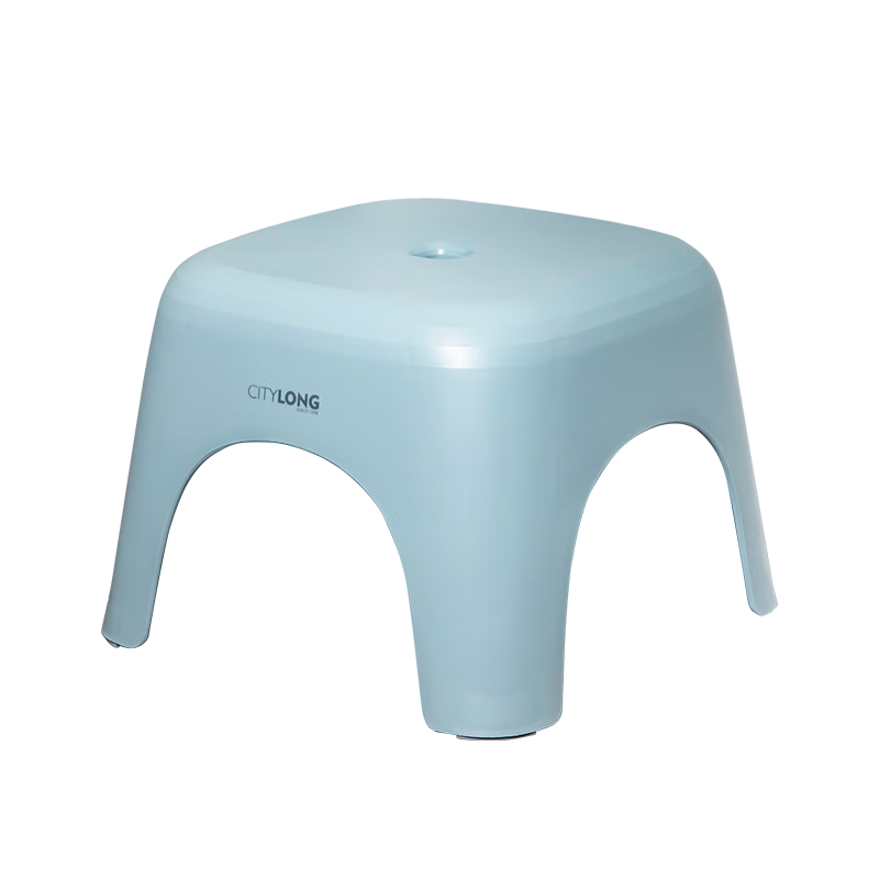 禧天龙（Citylong）塑料凳子家用客厅加厚高凳北欧简约商用椅子餐厅凳 【石青色】节节小凳 加厚材质 超强承重