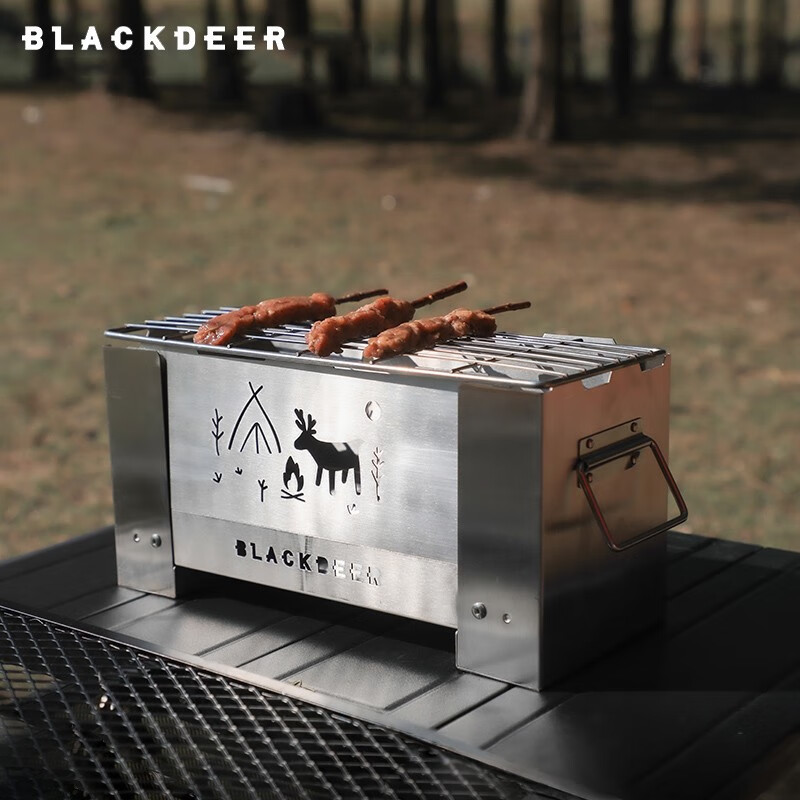 黑鹿（BLACKDEER） 户外 焚火台便携式折叠炉子露营野营 取暖炉烧烤炉 野餐野炊炉具 火种 柴火炉（不锈钢）