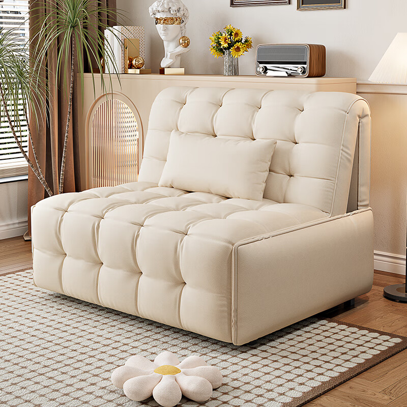 溢升电动沙发床多功能两用折叠小户型书房卧室智能伸缩轻奢高端纳帕皮