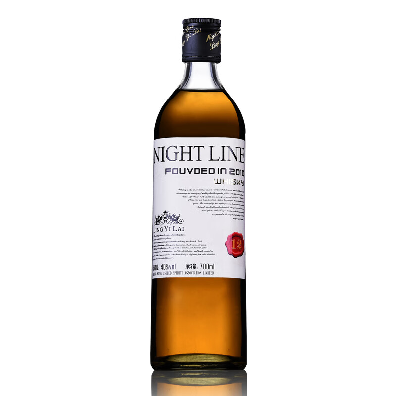 夜线(nightline)威士忌洋酒 40度烈酒基酒700ml单支装