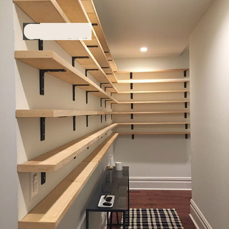 华世蒂墙上墙壁墙面实木一字隔板厨房置物架壁挂挂墙房间实木置物板搁