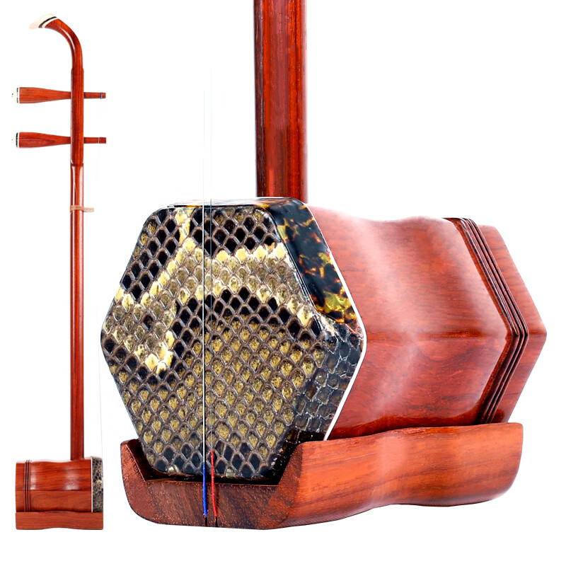 博聆（BOLING）红木二胡纯手工蟒蛇皮专业级演奏二胡考级成年人儿童民族管弦乐器