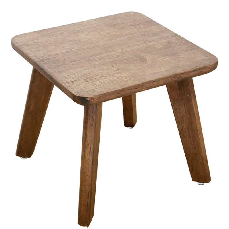 柴扉園 实木小凳子家用现代简约客厅小板凳矮凳小椅子茶几方凳换鞋凳木凳 扁脚款小凳子