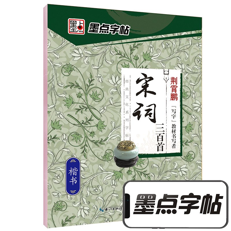 墨点字帖楷书字帖成人练字大学生速成古诗词练字帖初学者手写体钢笔荆霄鹏硬笔书法临摹正楷字帖 经典文化宋词三百首