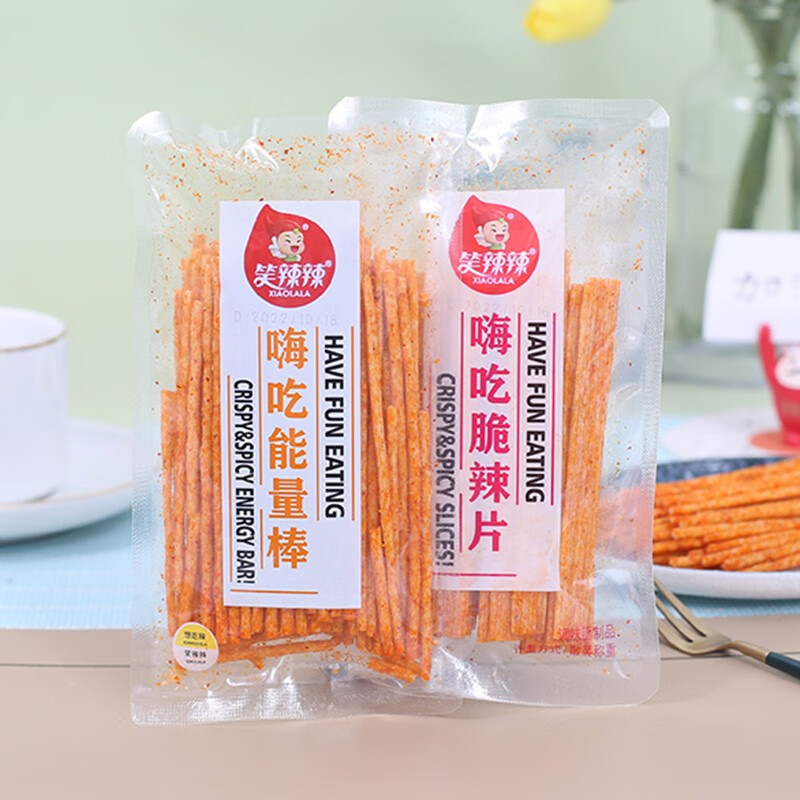 嗨吃脆辣片吃货辣条脆片棒棒休闲零食小吃 嗨吃能量棒15包【约500g】