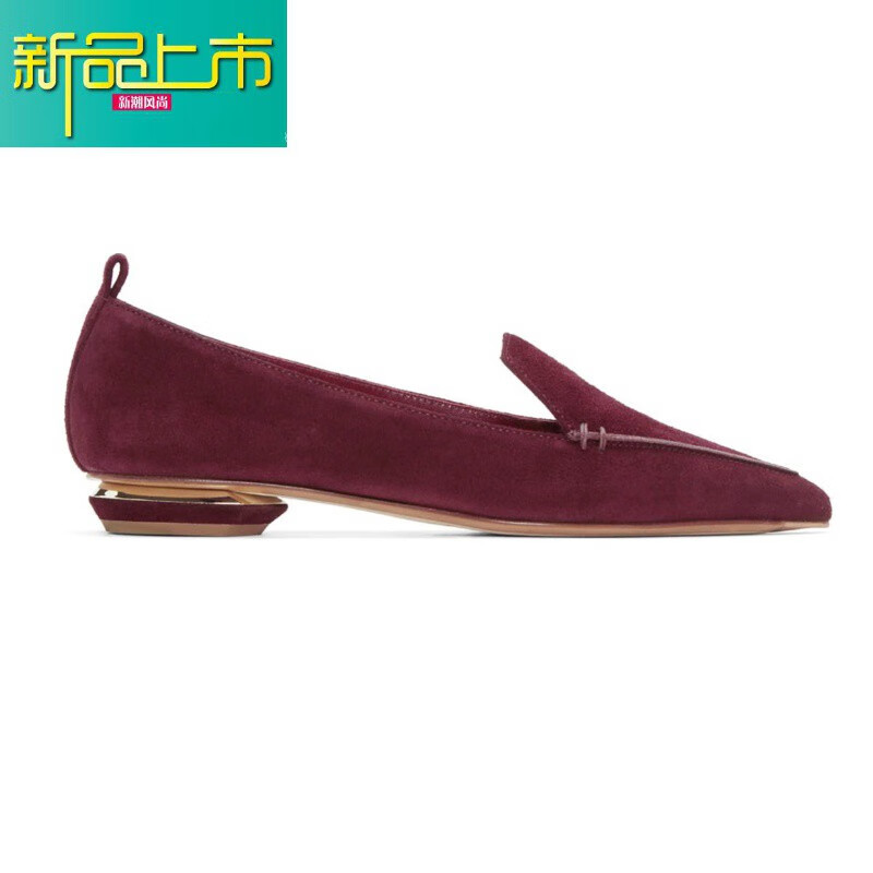 麦迪传奇新款上市我的前半身唐晶职业鞋43大码平底单鞋女皮鞋尖头鞋