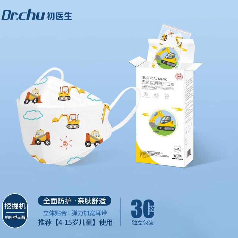 初医生(Dr.Chu)品牌口罩价格走势,儿童N95型口罩也超可爱!