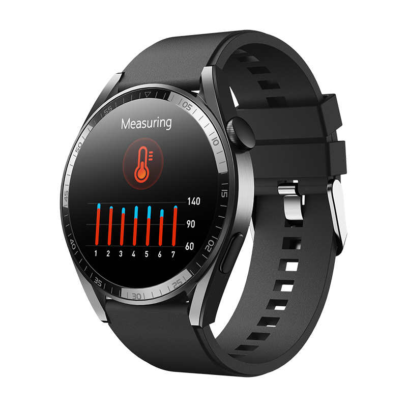 dido G30S蓝牙通话智能手表心率血压血氧监测户外健身运动男女手腕环安卓手机通用 G30S-硅胶黑