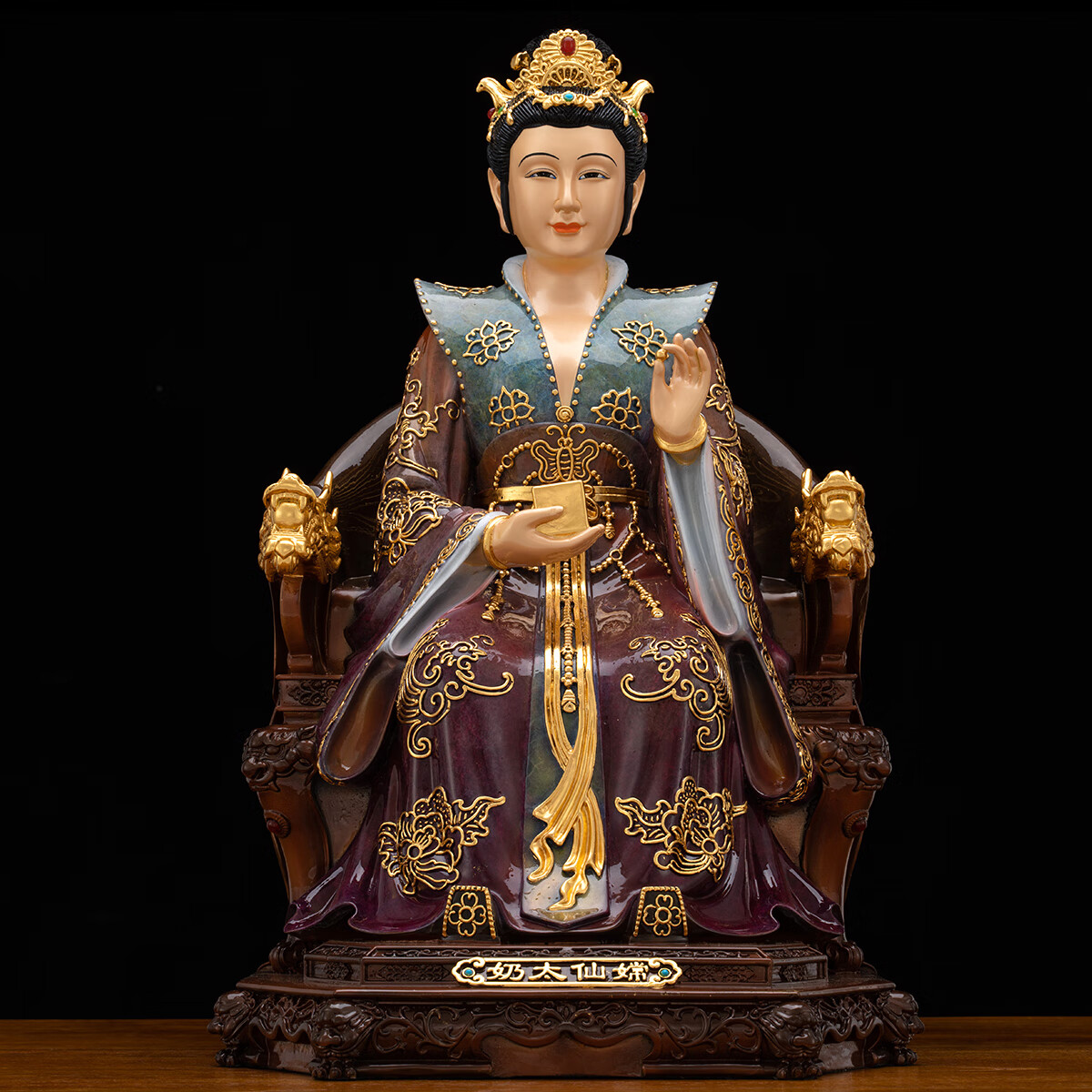 墨雪卿 胡三太爷太奶神像东北保家仙四大家族黑老太太铜像嫦仙蟒仙