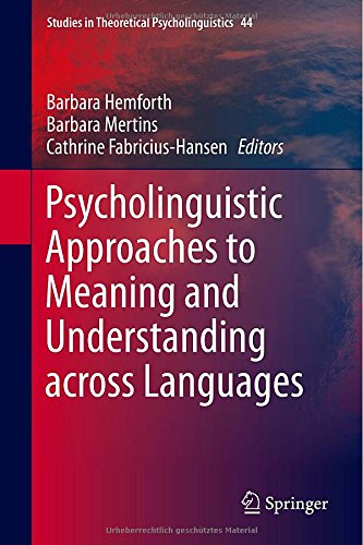 预订 psycholinguistic approaches to meaning and understanding