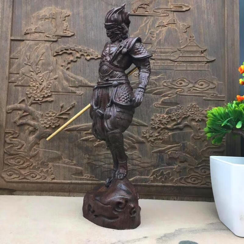 岭空越南沉香木雕人物摆件齐天大圣孙悟空家居装饰礼品男把玩斗战胜佛