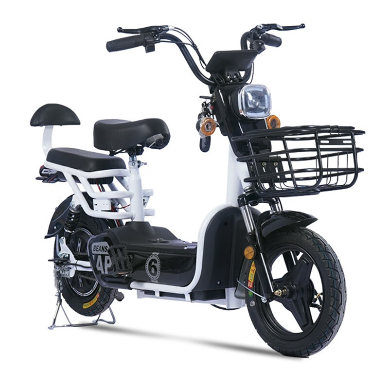 京京  新国标电动自行车48v铅酸电池电瓶车小型同款电动车 黑色