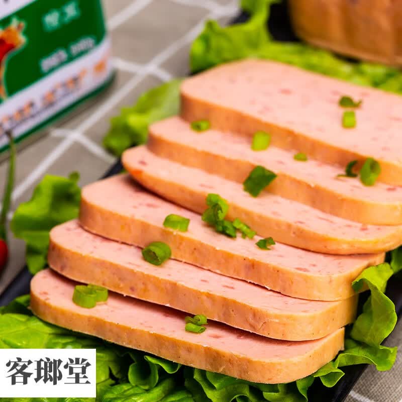 四川美宁牛肉午餐肉罐头340*5户外火锅速食肉制品佐餐早餐熟食