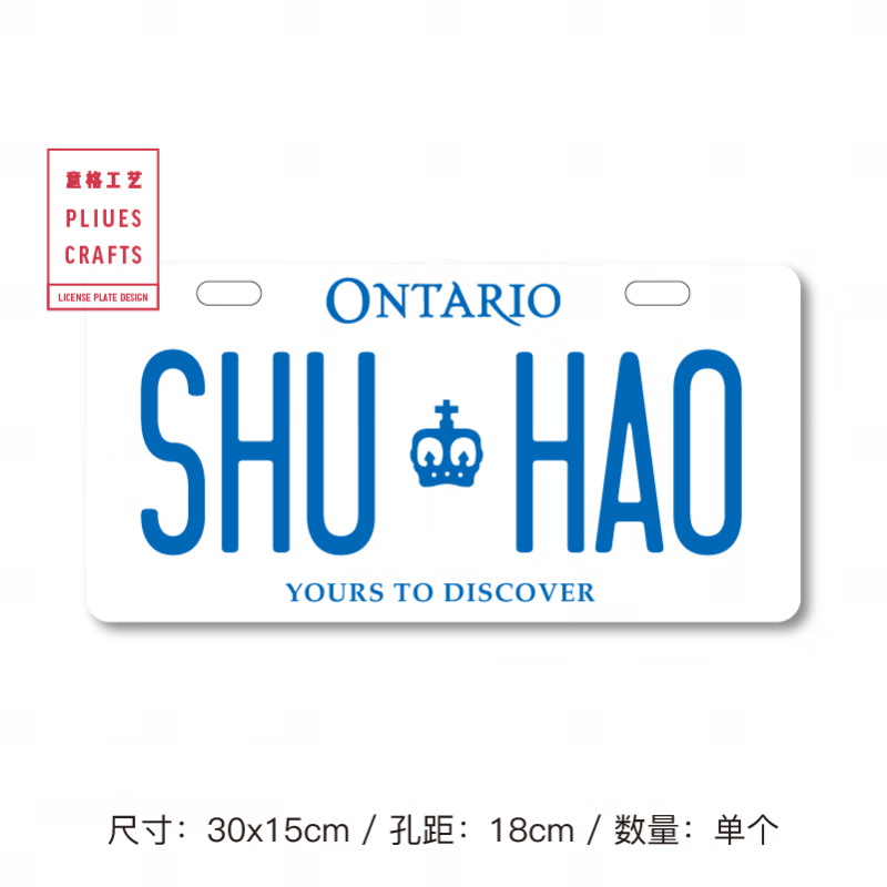 侧目加拿大车牌安大略省曼尼托巴外国装饰牌照美式汽车副牌改装 001