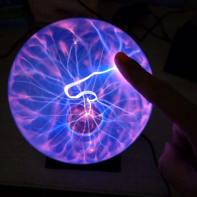 矢向等离子球灯静电球感应辉光球等离子球10寸15寸红光蓝光科技馆展览