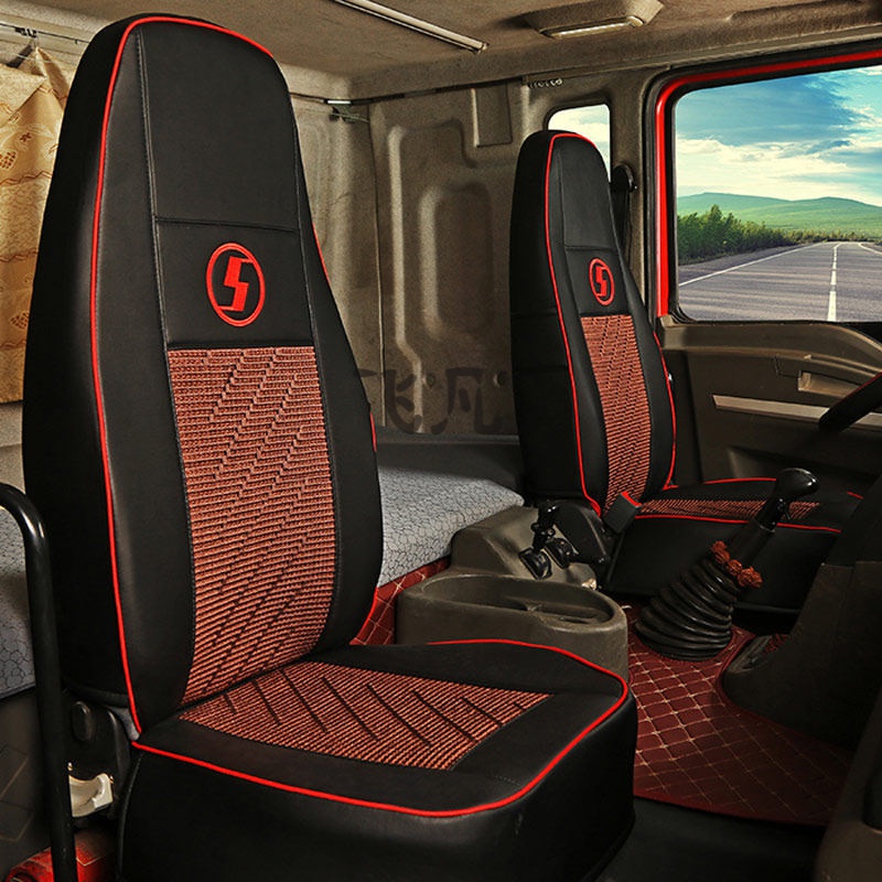 老豪沃t7豪沃t530新款坐套皮革四季通用定制货车用品内饰装饰汽车坐垫