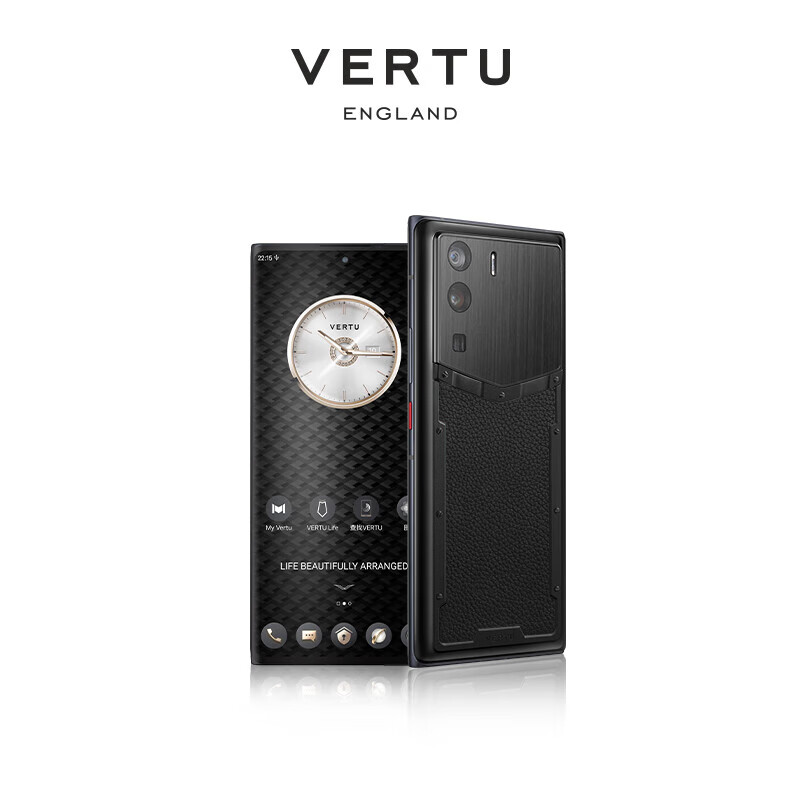 VERTU纬图 双系统安全META 1代 商务5G手机 威图（安全加密通话 身份象征 12GB+512GB）墨玉黑小牛皮