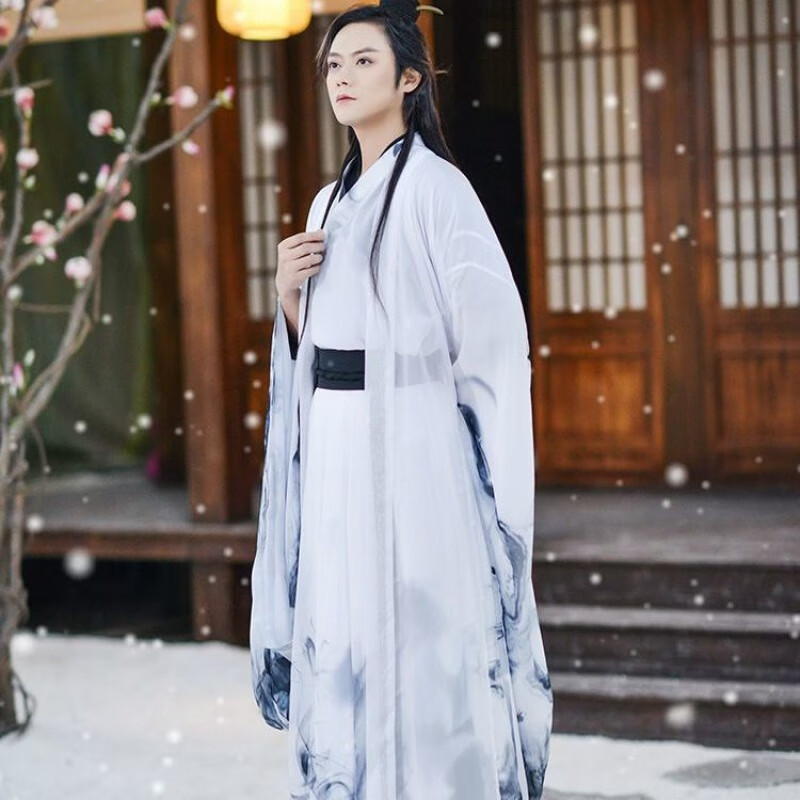 督型(duxing)汉服男女情侣款古装日常齐腰襦裙刺绣大袖衫相思晋风广袖