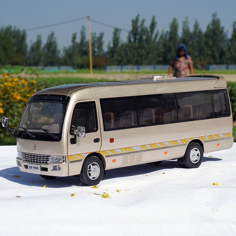 1:24原厂汽车模型 中巴 客车金旅考斯特 丰田柯斯达 coaster 商务车