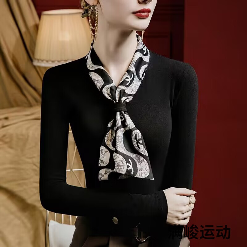 GUBPMTSHIM拉丁舞上衣女成人國標(biāo)舞蹈練功服裝摩登舞衣交誼舞華爾茲上裝秋冬 黑色 XXXL