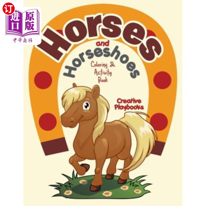 海外直订horses and horseshoes coloring & activity