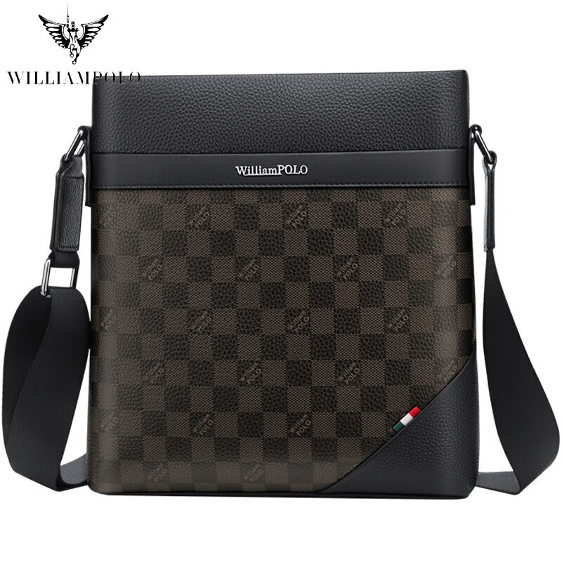 williampolo英皇保罗公文包男款真皮2023新款头层牛皮单肩斜挎包男包